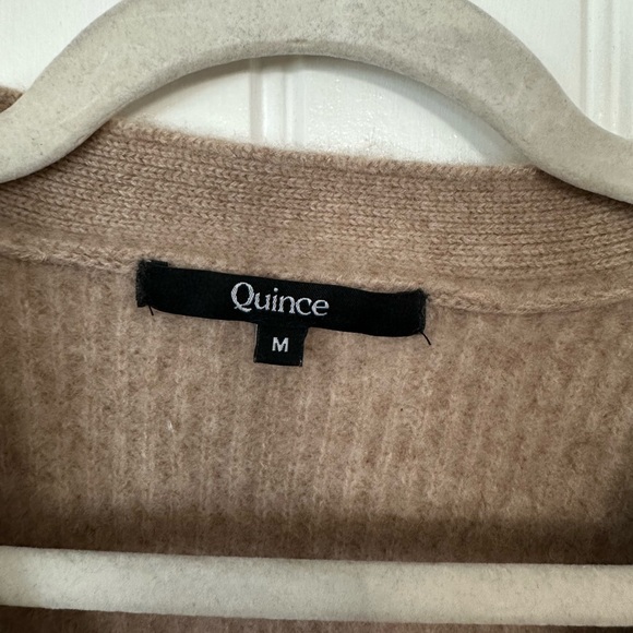 Quince oatmeal Women's cashmere fisherman sweater - Picture 3 of 9
